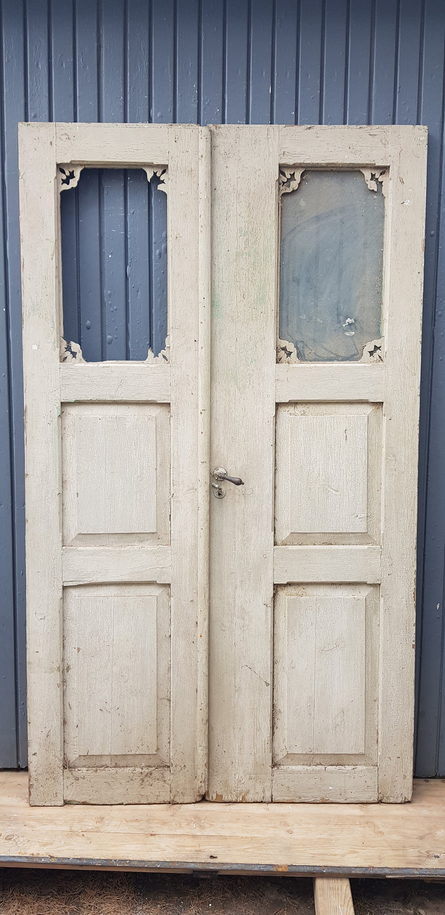 Art 12A äldre pardörr utan karm b67+56 h 211.5 D4 10000kr vi kan tillverka karm för 2000 kr