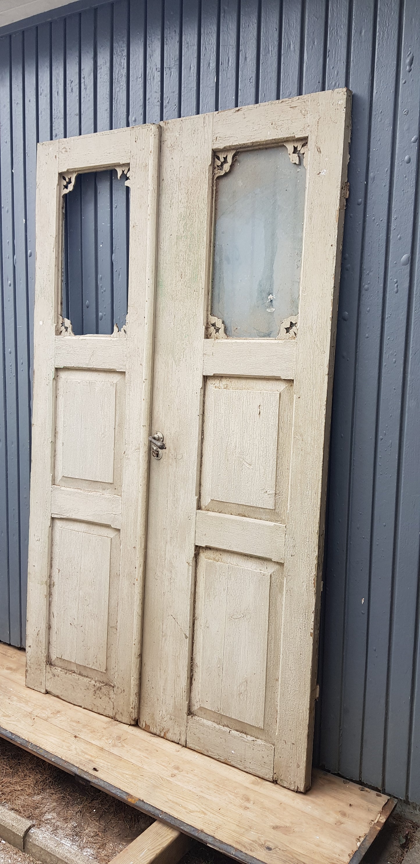 Art 12A äldre pardörr utan karm b67+56 h 211.5 D4 10000kr vi kan tillverka karm för 2000 kr
