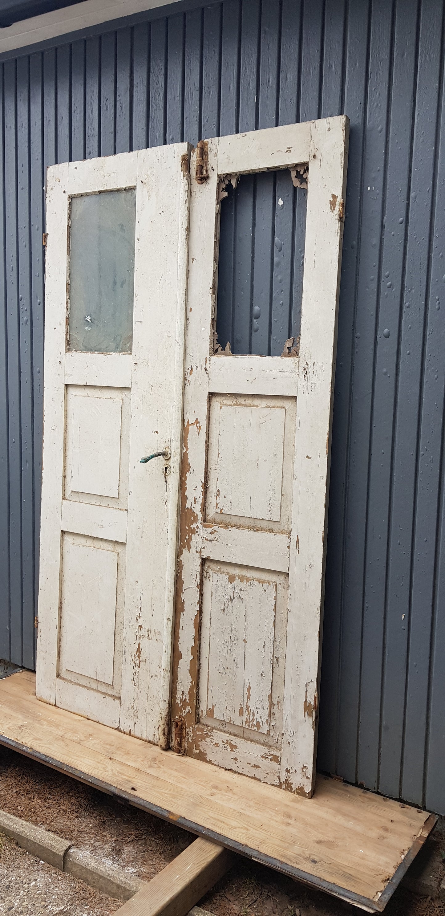 Art 12A äldre pardörr utan karm b67+56 h 211.5 D4 10000kr vi kan tillverka karm för 2000 kr