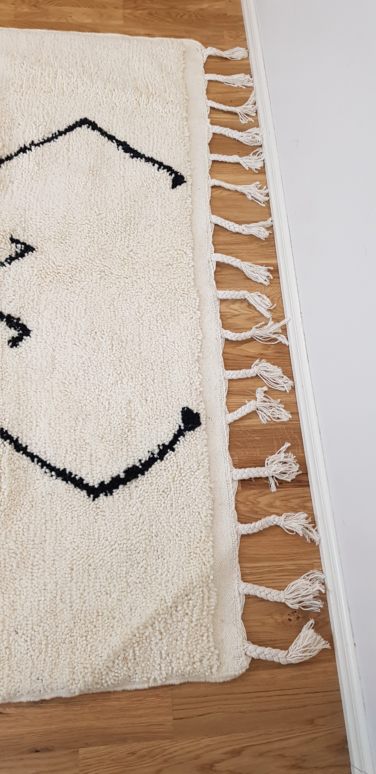 ARTIKELNUMMER 406 Helt ny handknuten Beni ourain ull Matta. 