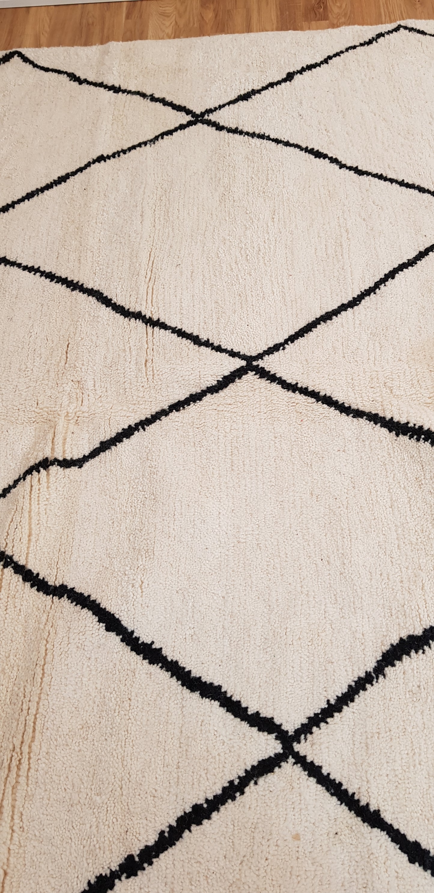 ARTIKELNUMMER 420 Helt ny handknuten Beni ourain ull Matta 