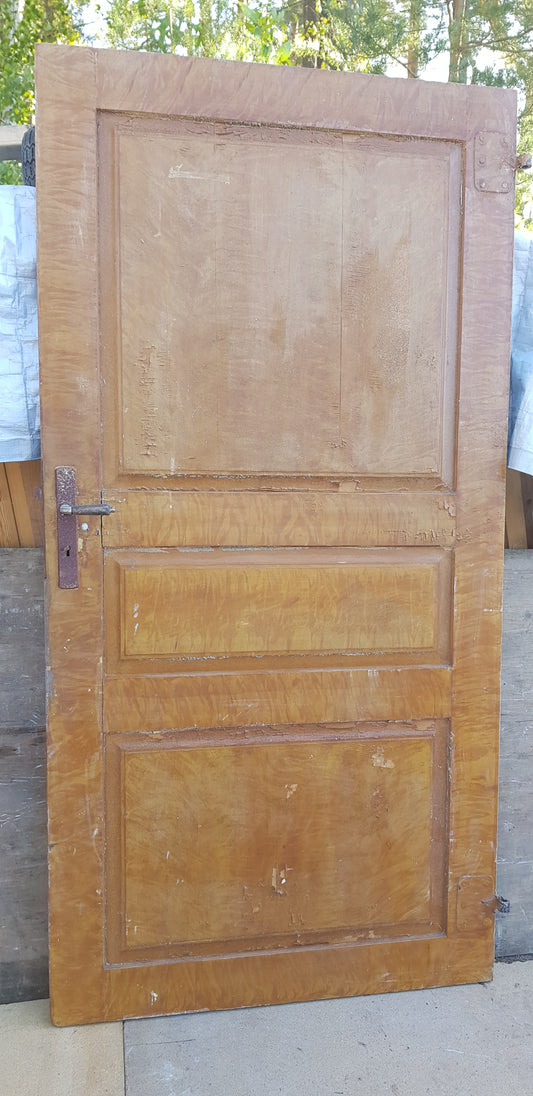 ARTIKELNUMMER 179 Antik Spegeldörr från 1700 talet med gammalt gångjärn säljes med karm som är nytillverkad.