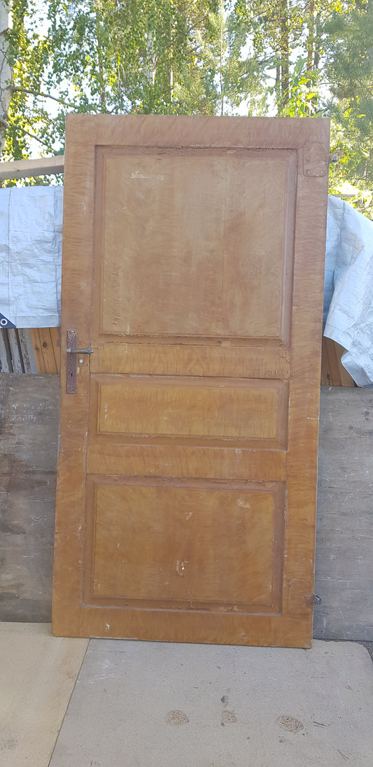 ARTIKELNUMMER 179 Antik Spegeldörr från 1700 talet med gammalt gångjärn säljes med karm som är nytillverkad.