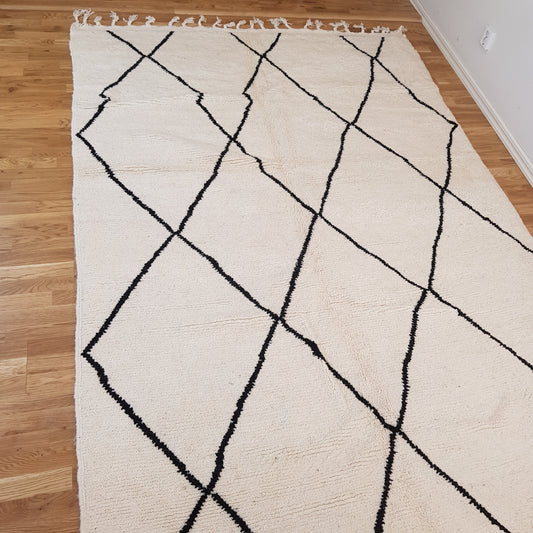 ARTIKELNUMMER 420 Helt ny handknuten Beni ourain ull Matta 