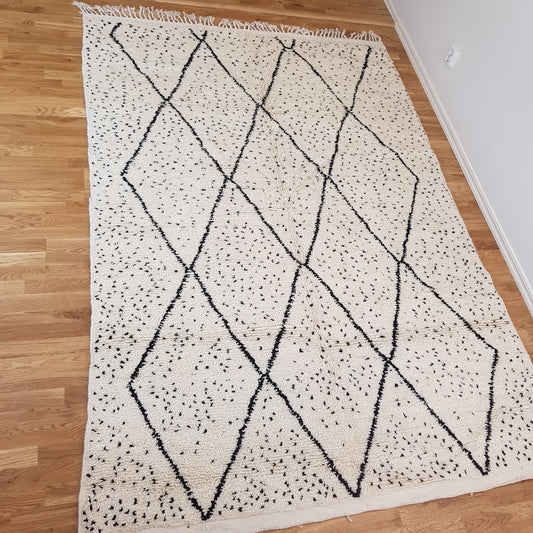 ARTIKELNUMMER 418 Helt ny handknuten Beni ourain ull Matta 