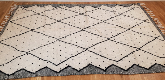 ARTIKELNUMMER 416 Helt ny handknuten Beni ourain ull Matta 