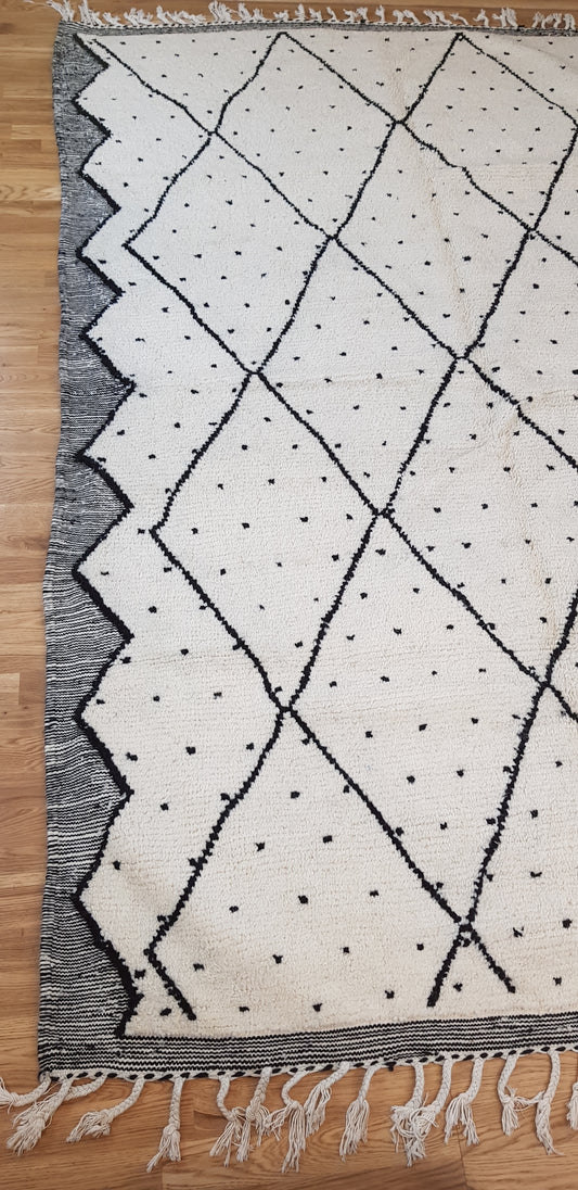 ARTIKELNUMMER 416 Helt ny handknuten Beni ourain ull Matta 